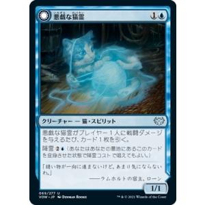 MTG ■青/日本語版■ 《悪戯な猫霊/Mischievous Catgeist》イニストラード:真紅の契り VOW