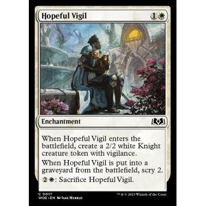 MTG ■白/英語版■ 《希望ある祈祷/Hopeful Vigil》★FOIL★エルドレインの森 W...