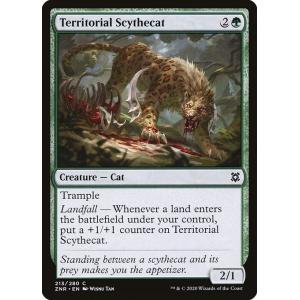 MTG ■緑/英語版■ 《縄張り持ちの大鎌猫/Territorial Scythecat》ゼンディカーの夜明け ZNR