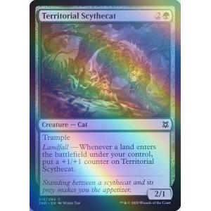 MTG ■緑/英語版■ 《縄張り持ちの大鎌猫/Territorial Scythecat》★FOIL★ゼンディカーの夜明け ZNR