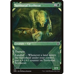MTG ■緑/英語版■ 《縄張り持ちの大鎌猫/Territorial Scythecat》▲ショーケース▲ゼンディカーの夜明け ZNR