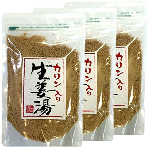 カリン生姜湯 300g 【高知県産生姜】 【自宅用】 巣鴨のお茶屋さん 山年園 【3袋セット】