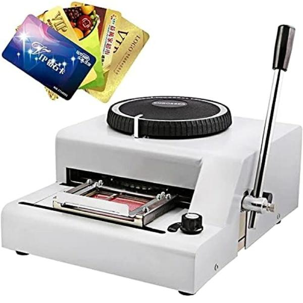 手動PVCカードエンボス機、68文字カードエンボス機スタンピングコーディング機、カード作成用PVCお...