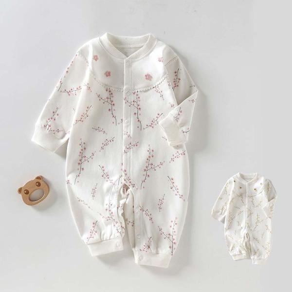 ロンパース ベビー服 綿100％ コットン カバーオール キッズ 新生児 服 女の子 男の子 ベビー...