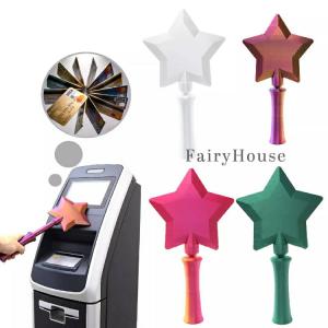【送料無料】3Dプリント製 魔法の星ワンド型 非接触決済カードホルダー 2サイズ（28cm?37cm）展開 かざすだけで決済 スターライトワンド カードケース スマート