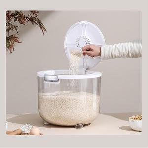 密閉米びつ ふた付き 収納ジャー 5KG/10...の詳細画像1
