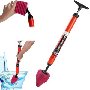 加圧式パイプクリーナー 強力な気圧 使用簡単 水が飛び跳ねにくい 幅広い用途 詰まりを解消する 耐久性 トイレの詰まりを取る道具 多機能パイプクリーナー 様々