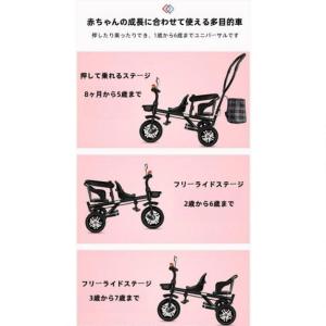 二人乗り 子供用 三輪車 ベビーカー ベビーカ...の詳細画像1