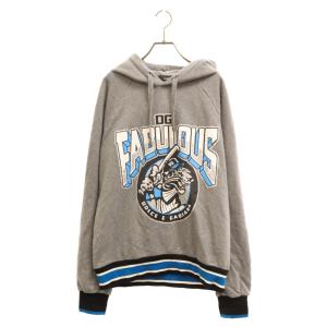 DOLCE & GABBANA ドルチェアンドガッバーナ FABULOUS HOODIE G4B4AP プリント プルオーバーパーカー グレー/ブルー｜shopbring