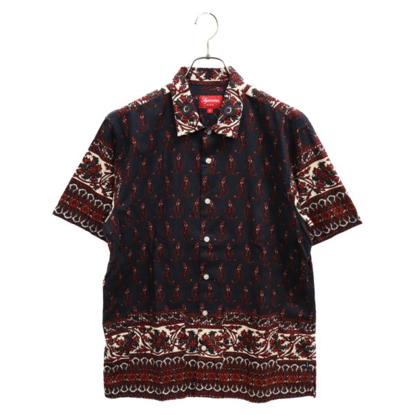 SUPREME シュプリーム 14SS Nairobi Shirt ナイロビ ペイズリー柄 半袖シャ...