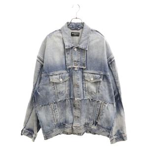 BALENCIAGA バレンシアガ 23SS Oversized Cut-up Denim Jacket オーバーサイズド カットアップ デニムジャケット インディゴ 697779TMW26