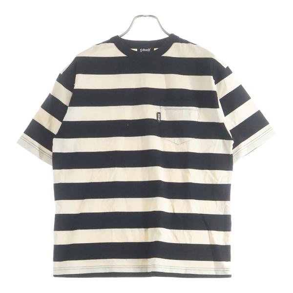 SCHOTT ショット WIDE BORDER POCKET T-SHIRT ワイドボーダー ポケッ...