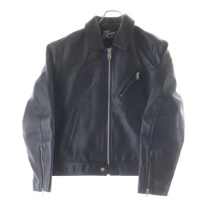 STUSSY ステューシー 25AW BIKER LEATHER JACKET 115881 バイカーレザージャケット ブラック