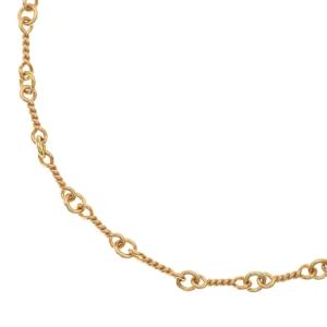 CHROME HEARTS クロムハーツ 22K NECKCHAIN T20 ツイストチェーンネックレス 20inch ゴールド BCA015
