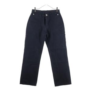 クロムハーツ CARPENTER CEMETERY CROSS PATCH カーペンター バックポケット レザーセメタリークロスパッチ ロング デニムパンツ ブラック