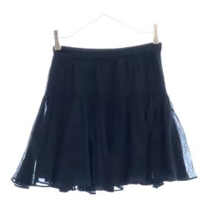 CHROME HEARTS クロムハーツ クロスパッチ付ナイロンスカート ネイビー  