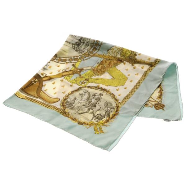 HERMES エルメス CARRE 90 NAPOLEON カレ ナポレオン柄 シルクスカーフ マル...