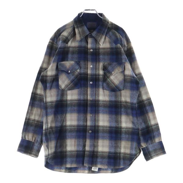 PENDLETON ペンドルトン 70s VINTAGE ウール ウエスタンシャツ チェック 長袖シ...