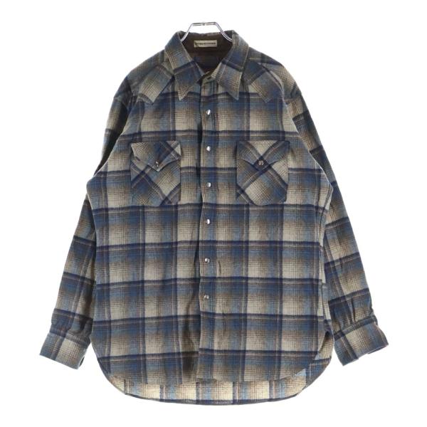 PENDLETON ペンドルトン 70s VINTAGE ウール ウエスタンシャツ チェック 長袖シ...