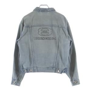 BALENCIAGA バレンシアガ Back Logo Denim Jacket 767998 TDW14 バックロゴ デニムジャケット ブルー レディース