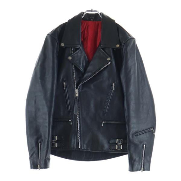 NO BRAND ノーブランド GENUINE LEATHER JACKET 裏地キルティング ジェ...