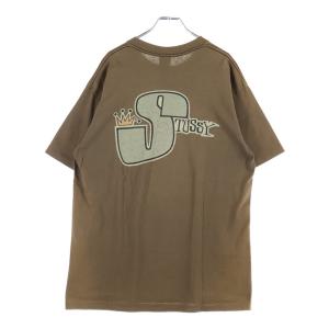 STUSSY ステューシー 90s OLD Phat S Tee クラウン 半袖Tシャツ カットソー ブラウン