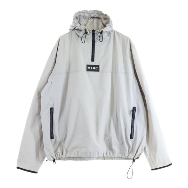 M+RC NOIR マルシェノア フロントロゴ ナイロン アノラックジャケット シルバー