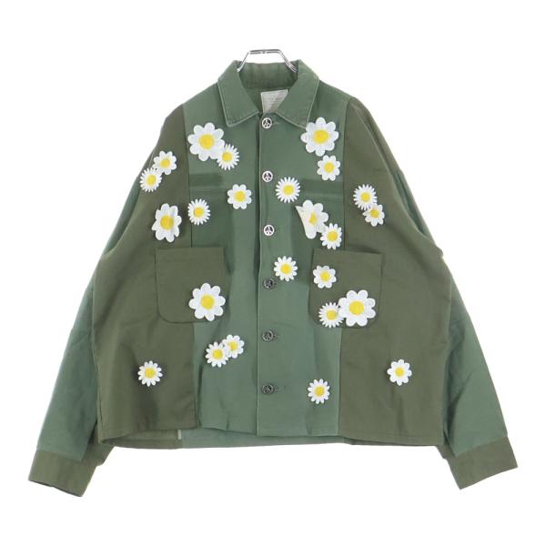 READY MADE レディメイド 24AW UTILITY SHIRT フラワー装飾長袖シャツ カ...