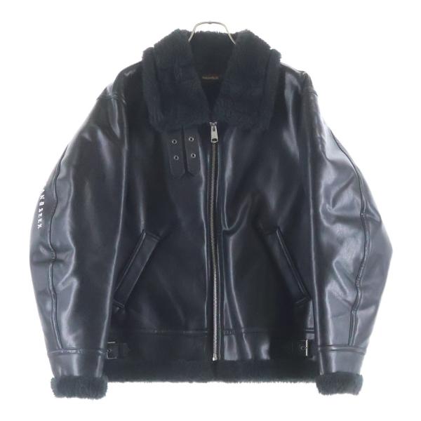Hideandseek ハイドアンドシーク 24AW B-3 Jacket フェイク レザー ムート...