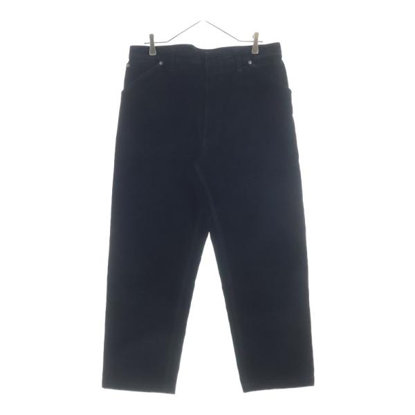 PRADA プラダ トライアングルロゴ ベルベット ジーンズ トラウザー ブラック GEP403 S...