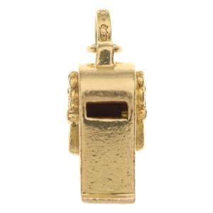 CHROME HEARTS クロムハーツ 22K WHISTLE TNY DAGGER タイニーホイッスルチャーム ゴールドネックレストップ ゴールド