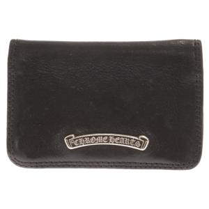 CHROME HEARTS クロムハーツ CARD CASE 2ポケット レザーカードケース 財布 ブラック/シルバー｜shopbring