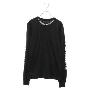 CHROME HEARTS クロムハーツ Neck Logo L/S Tee ネックロゴロングスリーブTシャツ 長袖カットソー ブラック/ブホワイト｜shopbring