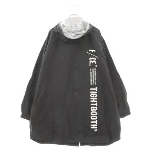 TIGHTBOOTH タイトブース x F/CE 22AW RAIN COAT FSP08222U001 ロゴプリントレインコート ブラック｜shopbring