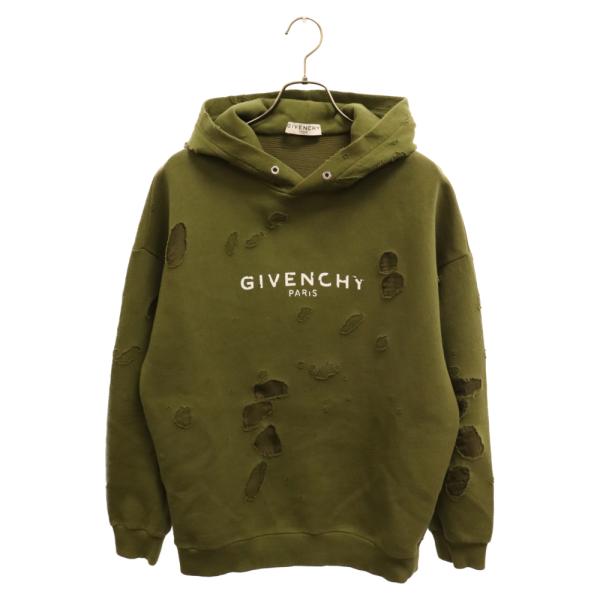 GIVENCHY ジバンシィ 20SS destroyed hoodie デストロイドフーディー プ...