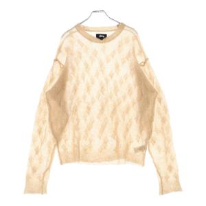 STUSSY ステューシー LOOSE KNIT CROSS CABLE SWEATER 117241 ルーズクロスケーブルニット セーター ベージュ