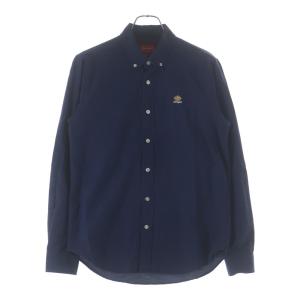SUPREME シュプリーム 24SS LOOSE FIT FLANNNEL OXFORD SHIRT ルーズフィットフランネル オックスフォード 長袖コットンシャツ ネイビー