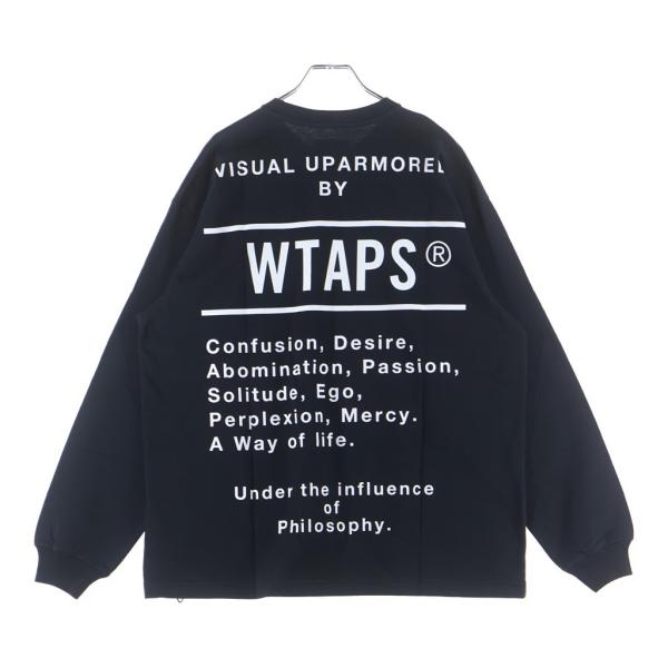 WTAPS ダブルタップス 23AW 長袖クルーネックカットソー ブラック 23ATDT-CSMO5