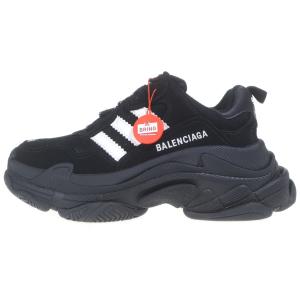 バレンシアガ ×adidas Triple S アディダス トリプルエス レースアップ ローカットスニーカー ダッドシューズ ブラック レディース 712764