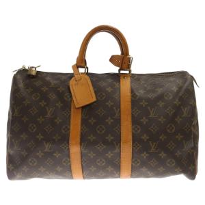 LOUIS VUITTON ルイヴィトン キーポル45 モノグラムキャンバス ボストンバッグ 旅行カバン ブラウン M41428/SP1913｜shopbring