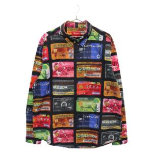 SUPREME シュプリーム 22SS Credit Cards Shirt クレジットカードシャツ 総柄 長袖シャツ ロングスリーブ マルチカラー｜shopbring