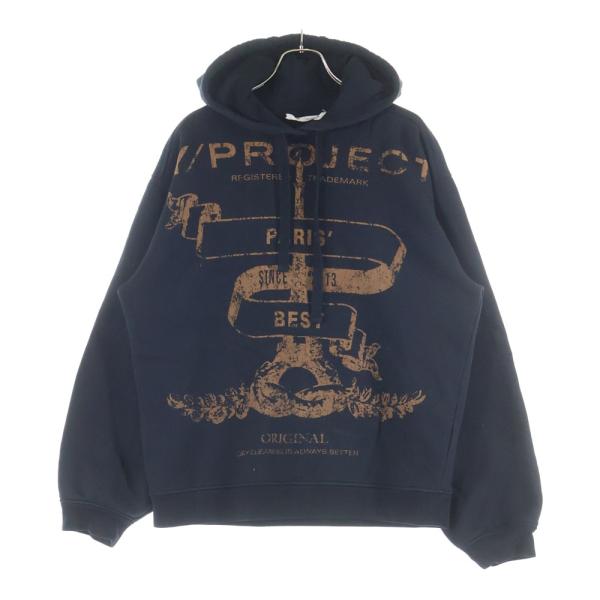 Y/PROJECT ワイプロジェクト Snap Insert Hoodie フロントプリント プルオ...