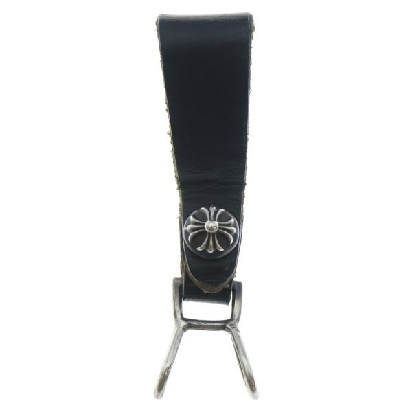 CHROME HEARTS クロムハーツ BELT LOOP クロスボールボタンレザーベルトループ ...