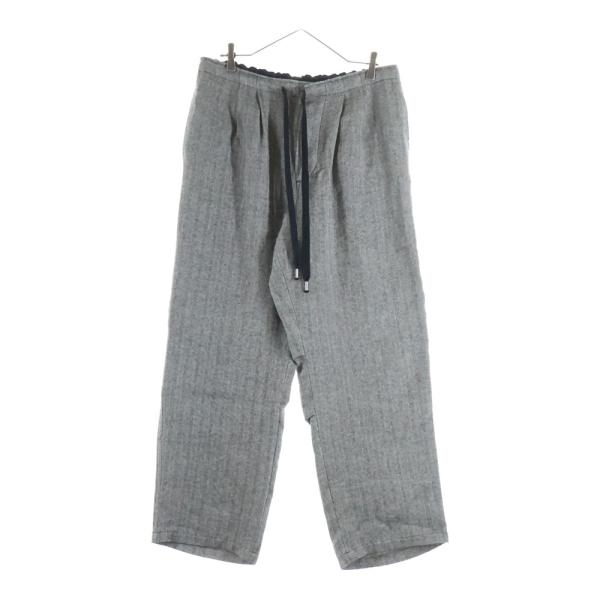 マーティーアンドサンズ 24AW EASY PANTS LINEN ALPACA HERRINGBO...