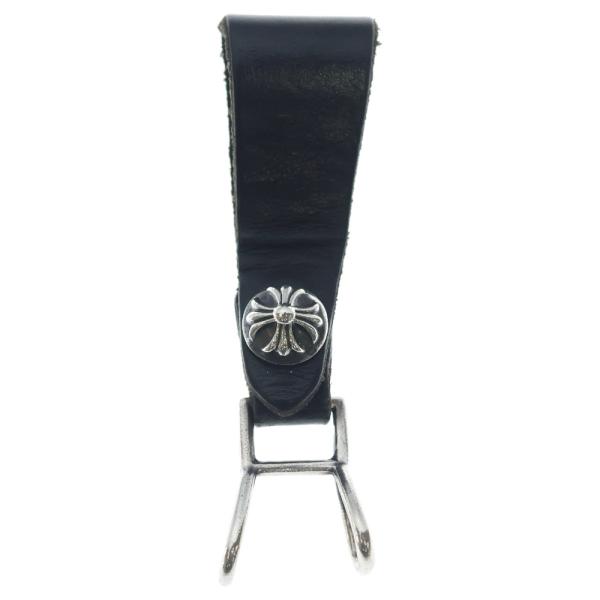 CHROME HEARTS クロムハーツ BELT LOOP クロスボールボタンレザーベルトループ ...