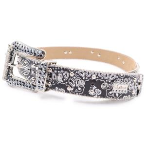SUPREME シュプリーム ×B.B.SIMON Bandana Belt ビービーサイモン バンダナベルト スタッズ ブラック