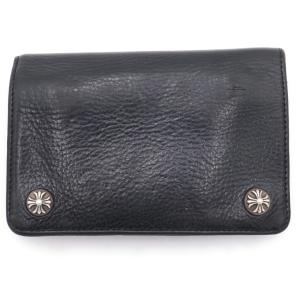 CHROME HEARTS クロムハーツ 2ZIP 2ジップ クロスボールボタンレザーウォレット 財布 ブラック