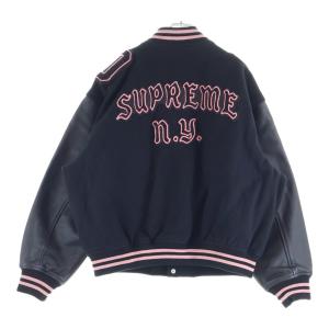 SUPREME シュプリーム 26AW Captains Varsity Jacket キャプテンズ バーシティ ジャケット ブラック/ピンク