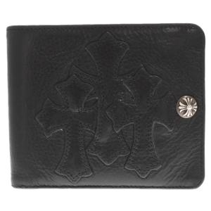 CHROME HEARTS クロムハーツ 1SNAP 3CEM CRS/1スナップクロスパッチ セメタリークロスパッチレザー財布 ブラック｜shopbring