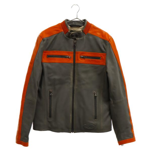 DIESEL ディーゼル Zipup leather Jacket ジップアップ レザージャケット ...